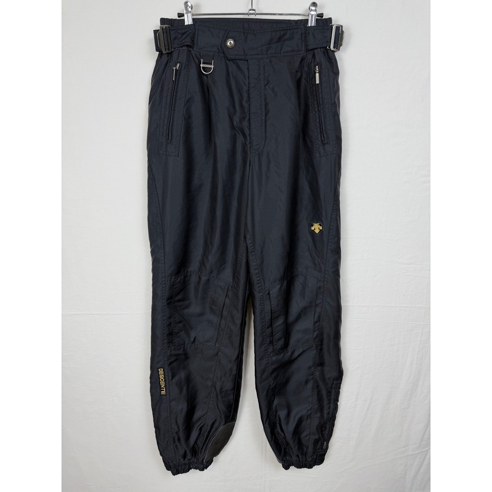 Descente Men's Ski Pants US 32 Black Entrant SC Insulated Snow Trousers Vintage